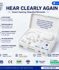 GluCent® Bone Conduction Smart Hearing Headphones